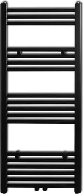 Obrázek produktu pro vidaXL Ručníkový radiátor s teplou vodou rovný černý 500x1160 mm