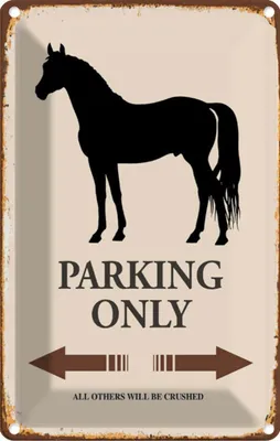 Produktbild von vianmo Blechschild 18x12 cm Pferd Parking only all others Parkplatzschild