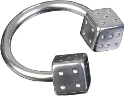 Produktbild von viva-adorno Universal Hufeisen Piercing Chirurgenstahl 316L Würfel Septum,Lippe,Augenbraue,Nase Z443_H