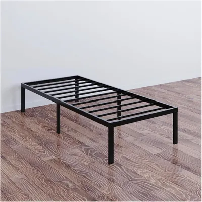 Productafbeelding van Metalen bedonderstel voor matras 80x190 cm, zwart, met ruimte eronder voor opbergen