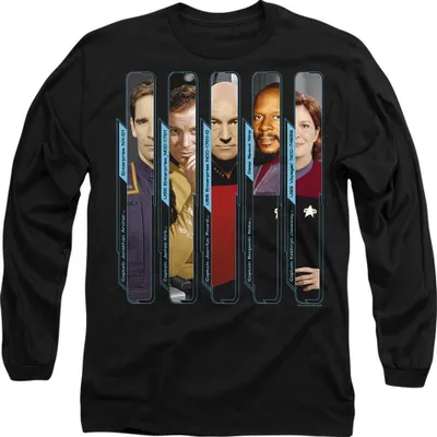 Produktbild von Star Trek - "The Captains" T-Shirt für Herren/Damen Uni TV10314 (XL) (Schwarz)