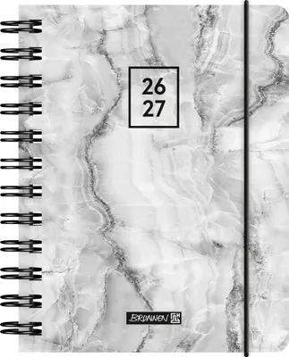 Produktbild von Schülerkalender 2026/2027 "Grey Marble" | A6, Kunststoff