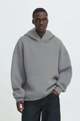 Image de BLEND - Sweat à capuche unie, poche kangourou, bord-côtes, taille : M (39/40)