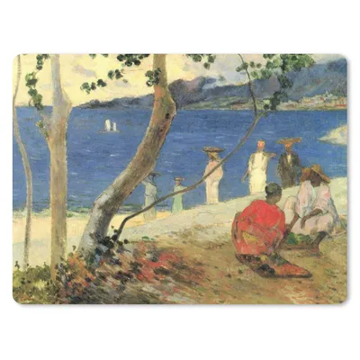 Produktbild von MuchoWow® Mauspad Mousepad Am Meer - Gemälde von Paul Gauguin 23x19 cm - Mousepads - Maus Mat - Pad - Mausunterlage - Schreibtischunterlage - Mauspad