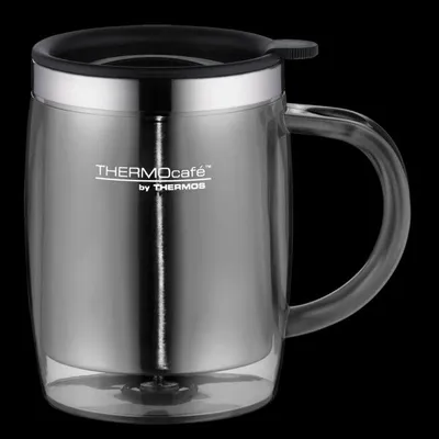 Productafbeelding van Thermos beker voor op het bureau, model TC, grijs, 0,35 liter; artikelnummer 4059235035