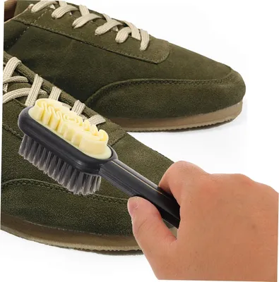 Produktbild von Weiche multifunktionale Schuhbürste aus Softgummi mit langem Griff zur Reinigung von Schuhen und Badezimmer