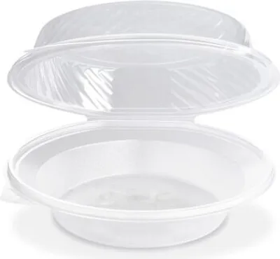 Produktbild von 125x Salatschalen klar mit angehängtem Domdeckel 1700ml PP