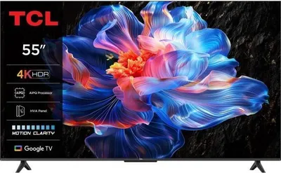 Image de TV LED 4K UHD TCL 55P6K, 55 pouces (139 cm), HDR10+, Google TV, 3x HDMI 2.1