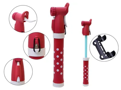 Produktbild von Filmer 45105 Fahrradluftpumpe Dotty - rot mit weissen Punkten