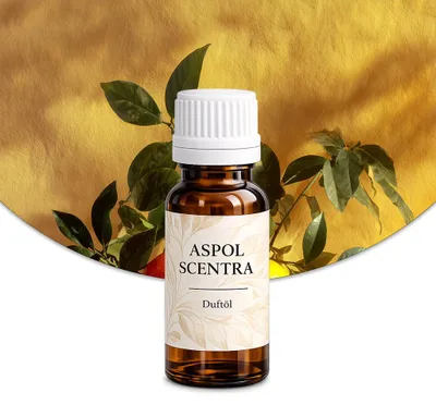 Produktbild von Aspol Scentra Üppige Zitrusfrüchte UFIGREEN Duftöl für Kerzen 10 ml, KI-generiertes Bild