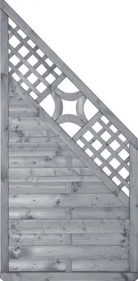 Produktbild von Zaun Abschlusselement Konsta Livia 90 x 180/90 cm hellgrau