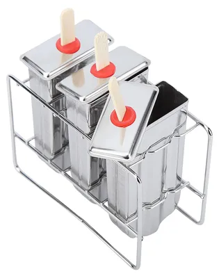 Eis am Stiel Form Set 3-teilig Edelstahl 304 mit 50 Stielen