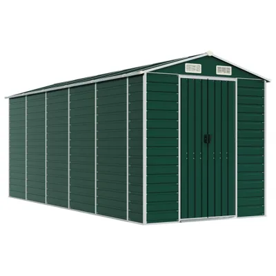 Immagine prodotto di vidaXL Casetta da giardino Verde 191x470x198 cm Acciaio zincato
