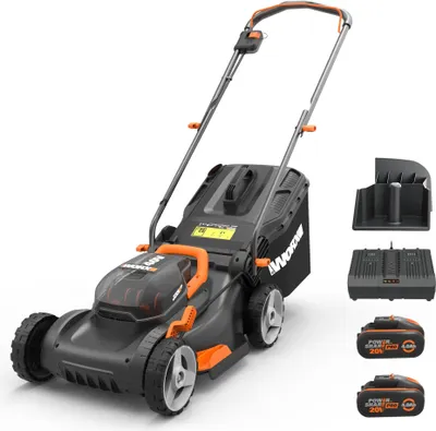 Produktbild von WORX WG743E, 500 m², 40 cm, 3,8 cm, 8,8 cm, 4 Rad/Räder, Schwarz, Orange