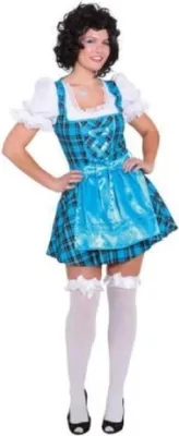 Produktbild von O9391-34-A türkis kurz Damen Bayernkleid Dirndl Gr.34
