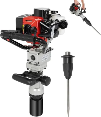Immagine prodotto di Inseritore per pali a T - Inseritore per pali a batteria - Senza fili - Senza batteria - Per pali da recinzione - Per carichi pesanti