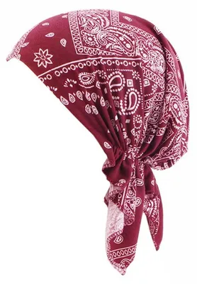 Produktbild von Kopftuch Turban Damen Rot Elastisch für Chemotherapie Haarausfall