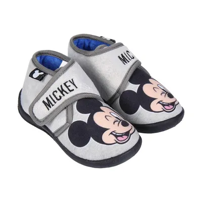 Image de Chaussons demi botte Mickey avec semelle antidérapante Gris Taille 21