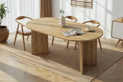 Immagine prodotto di Skye Decor, Sablin - Cadiz Oak, tavolo da pranzo, rovere di Cadice, 100% pannello truciolare rivestito in melamina, 180 x 90 x 75 cm