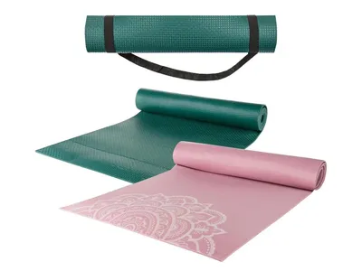 Produktbild von Crivit Yogamatte Yoga Matte Fitnessmatte Sportmatte Pilates Matte Gymnastikmatte, grün, 180 x 60 cm