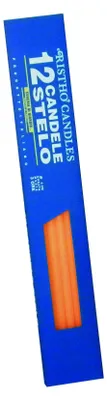 Konische Kerzen, Orange, 2,2x25 cm, 10 Stück, Paraffinwachs