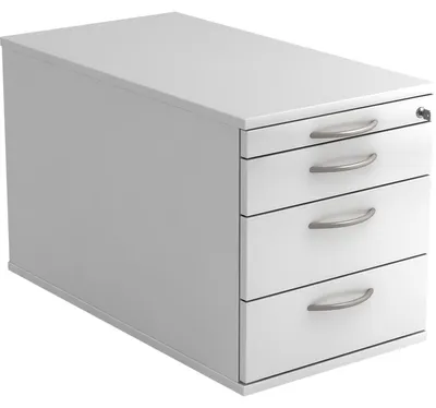 Immagine prodotto di SIGNA TC30 BM - Piedistallo mobile bianco con 3 cassetti maniglia curva in metallo