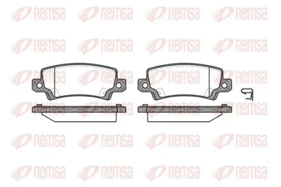 Produktbild von REMSA Bremsbeläge Satz Hinten Bremsklötze für TOYOTA COROLLA (ZZE12, NDE12, ZDE12) 0874.02
