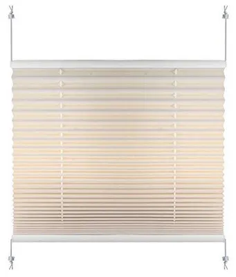 Plisségardine ohne Bohren, Polyester, 35–110 cm breit, inkl. Zubehör