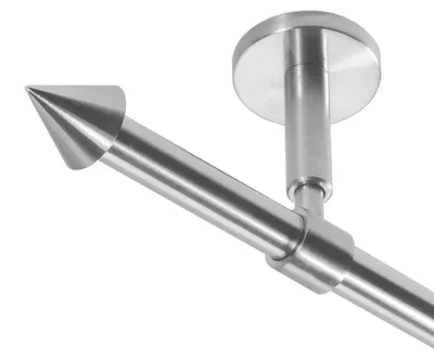 Produktbild von Gardinenstange mit Deckenhalterung Ø 16mm I echtes Edelstahlrohr I 1-läufig D11
