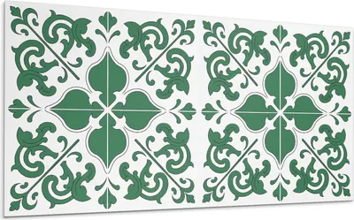 Produktbild von Pflanzenmuster Mit Ornamenten – Selbstklebende Fliesen – Wandverkleidung – Wandpaneel – PVC Fliesen – Vinylflisen – PCV Flisen – Selbstklebend – Wanddeko – 6 Stück 60 x 30 cm