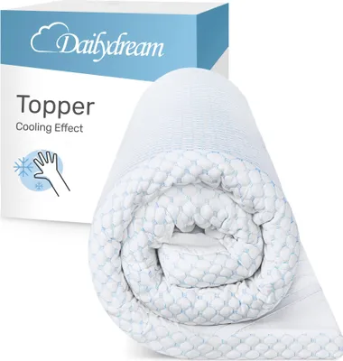 Produktbild von Kühlender Topper mit Visco-Schaum - M - 50 bis 90kg - 5cm Höhe / 140x200cm