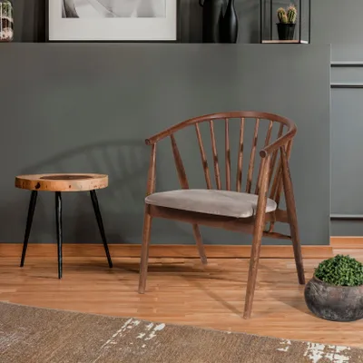 Produktbild von Skye Decor, Albero48, Stuhl, 100 % MASSIVES HOLZ, Nussbaum, 55 x 47 x 77 cm