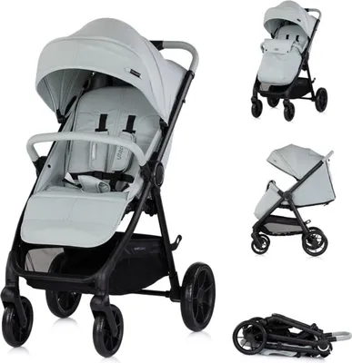 Produktbild von Chipolino Kinderwagen Ultera Buggy klappbar Korb Federung Hinterradbremse Gurt türkis