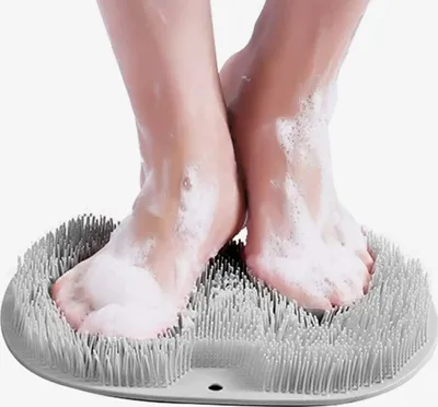 Produktbild von GKA weiche Fußwaschbürste für Dusche und Badewanne Peeling Fußmassagegerät Fußmassage Fußwäscher Fußpflege Silikon Reinigungsbürste