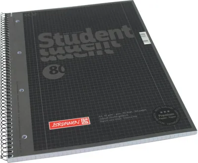 Produktbild von BRUNNEN Collegeblock 1067928190 DIN A4 80Bl. kariert onyx