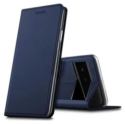 Custodia Portafoglio SEAHAI Per Google Pixel 6A - Pelle Premium Blu Con Supporto E Blocco RFID
