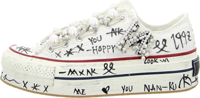 Produktbild von Nan-Ku Plateau Schnürschuhe Damen 31383132333830 Weiß 37 EU