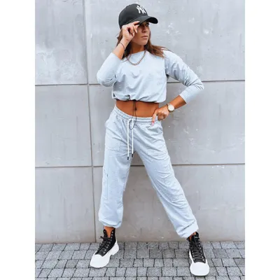 Produktbild von Damen-Trainingsanzug CHARM, hellgrau, Größe M