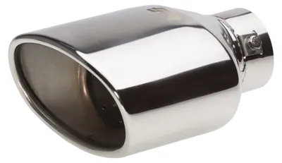 Imagen del producto de Simoni Racing: Deflector de escape TRX/74, tubo de escape, embocadura de 185 mm, oval, recto, acero inoxidable