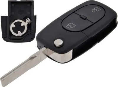 Produktbild von Schlüsselgehäuse mit Rohling 2 Tasten passend für VW Golf Polo Passat (VW01+R)