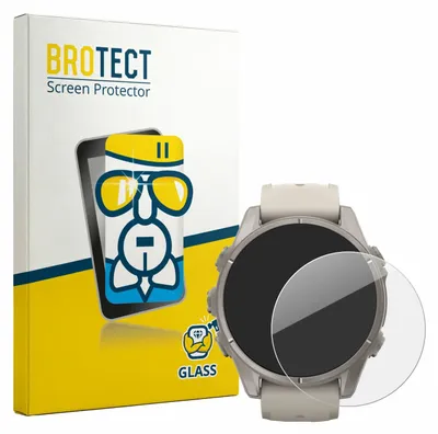 Produktbild von BROTECT Schutzglas für Garmin Fenix 9 (43 mm) Displayschutz 9H Glas klar transparent