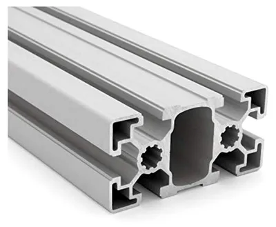 Produktbild von Aluminiumprofil 45x90L B-Typ Nut 10 (leicht), silber eloxiert