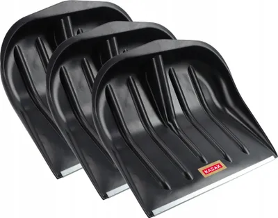 Obrázek produktu pro KADAX "Lafage" lopata na sníh, lopata na sníh bez násady s hliníkovým okrajem, černá, šířka 49 cm, 3 kusy