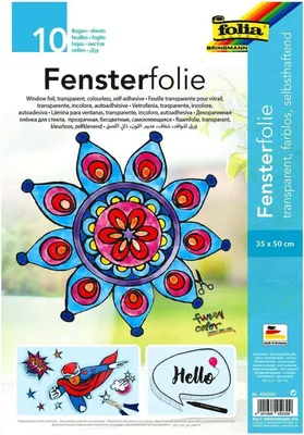 Produktbild von folia 450300/5 - Fensterfolie farblos, selbsthaftend, ca. 35 x 50 cm, 5 Bogen -