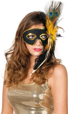Produktbild von Maske Pfau-Feder Größe: ohne Attribut