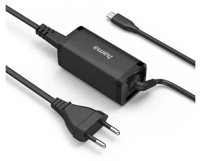 Obrázek produktu pro Napájecí adaptér Hama USB-C 45W, GaN Power Delivery, 100-240V