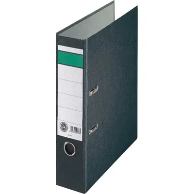 Produktbild von Ordner Neutral 80mm DIN A4 Werkstoff: Pappe Material der Kaschierung auen: Papier Material der Kaschierung innen: Papier schwarz