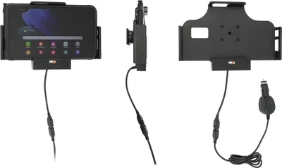Produktbild von Brodit Gerätehalter 712224 mit Ladefunktion - für Tablets - Samsung Galaxy Tab Active 5 SM-X300/SM-X306B, Samsung Galaxy Tab Active 2 SM-T390/SM-T395, Samsung Galaxy Tab Active 3 SM-T570/SM-T575