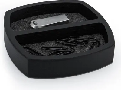 Immagine prodotto di Organizer arrotondato con due scomparti, rovere nero