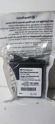 Produktbild von Pitney Bowes 797-0RN Farbkartusche für DM50i, DM55i, DM60i, DM65i (18ml, rot) Frankierfarbe.